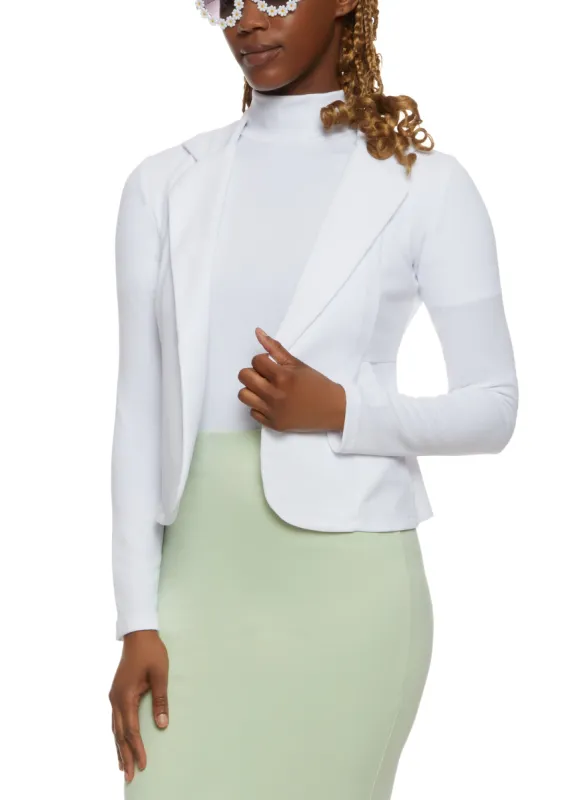 Crepe Knit Cropped Blazer sold by Rainbow