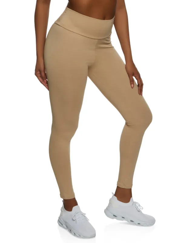 Solid Wide Waist Leggings sold by Rainbow