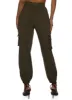 Solid High Waisted Cargo Joggers sold by Rainbow