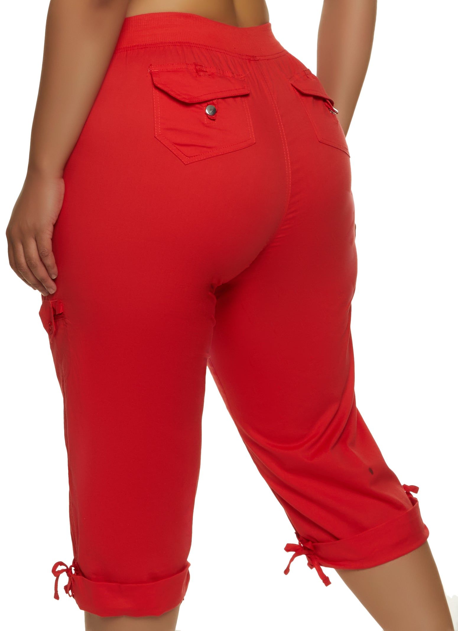 Plus Size Poplin Cuffed Capri Pants sold by Rainbow product image thumbnail 2