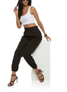 Nylon Toggle Drawstring Cargo Joggers sold by Rainbow