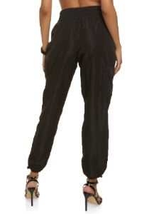 Nylon Toggle Drawstring Cargo Joggers sold by Rainbow