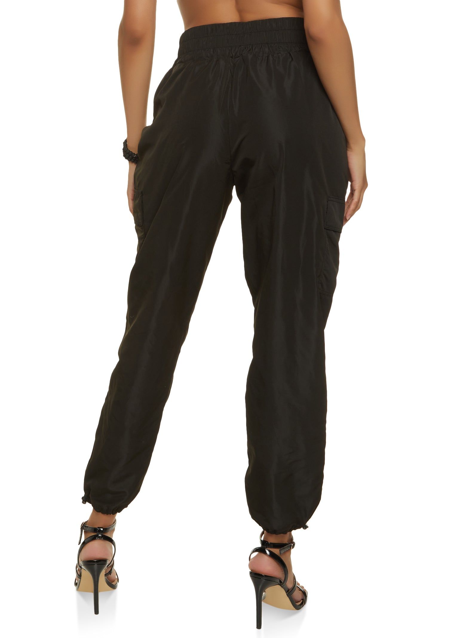 Nylon Toggle Drawstring Cargo Joggers sold by Rainbow product image thumbnail 3