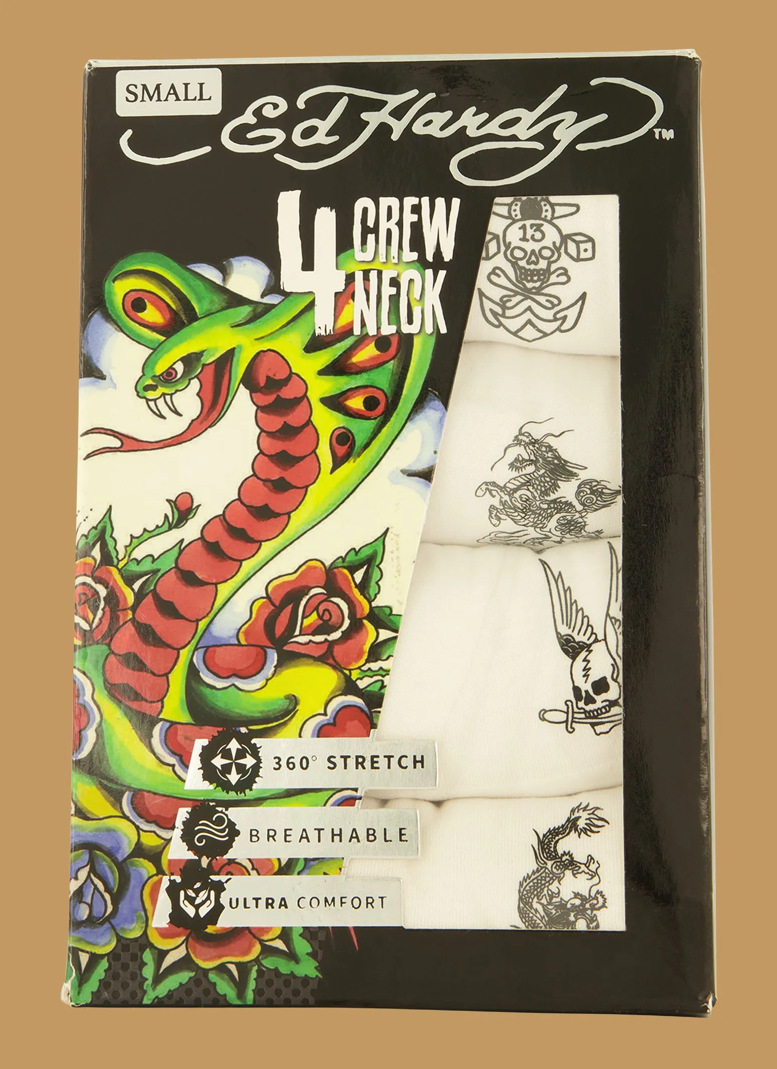 Mens Ed Hardy Graphic Detail Tees 4 Pack sold by Rainbow product image thumbnail 3