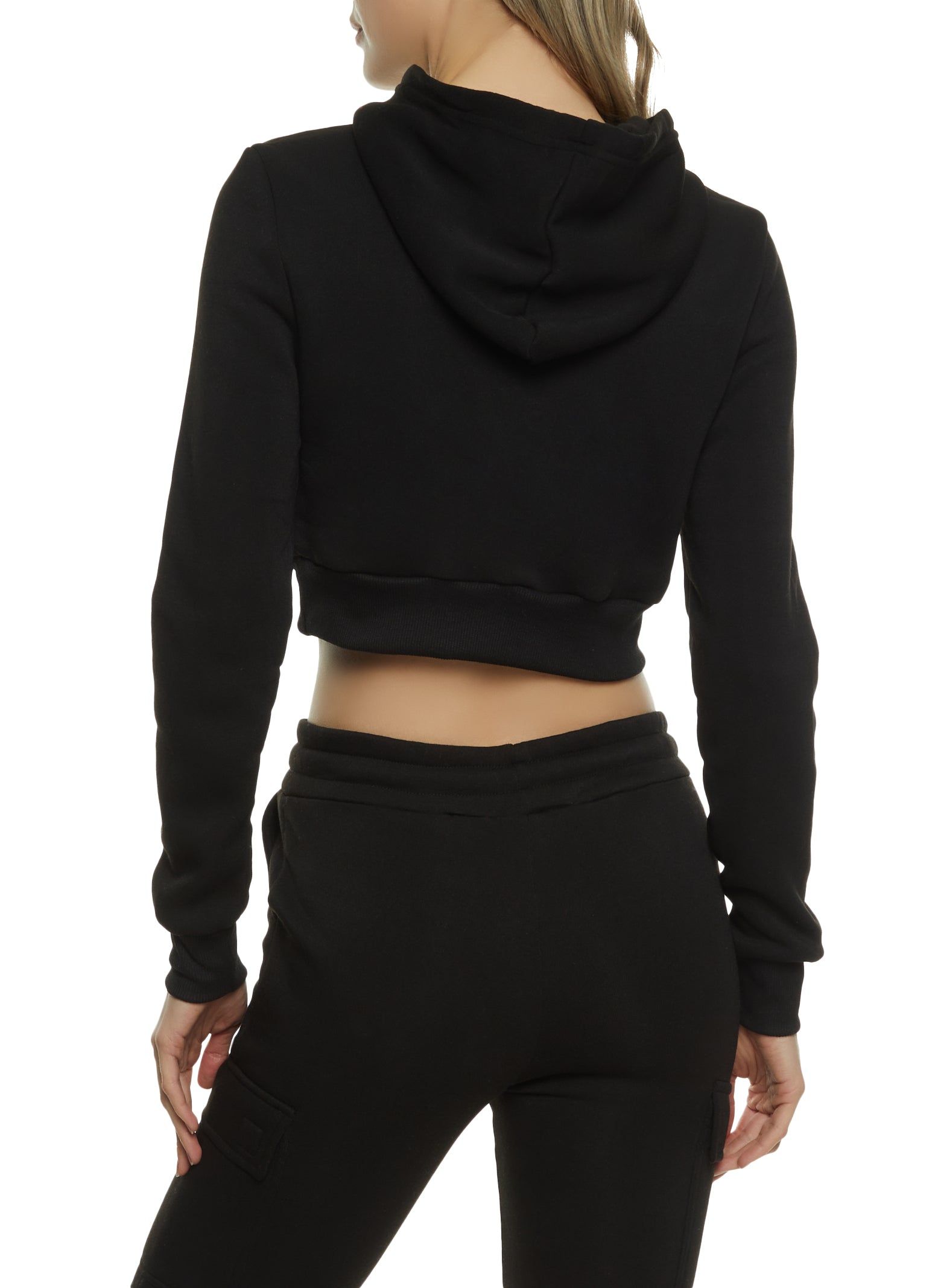 Fleece Cropped Hoodie sold by Rainbow product image thumbnail 3