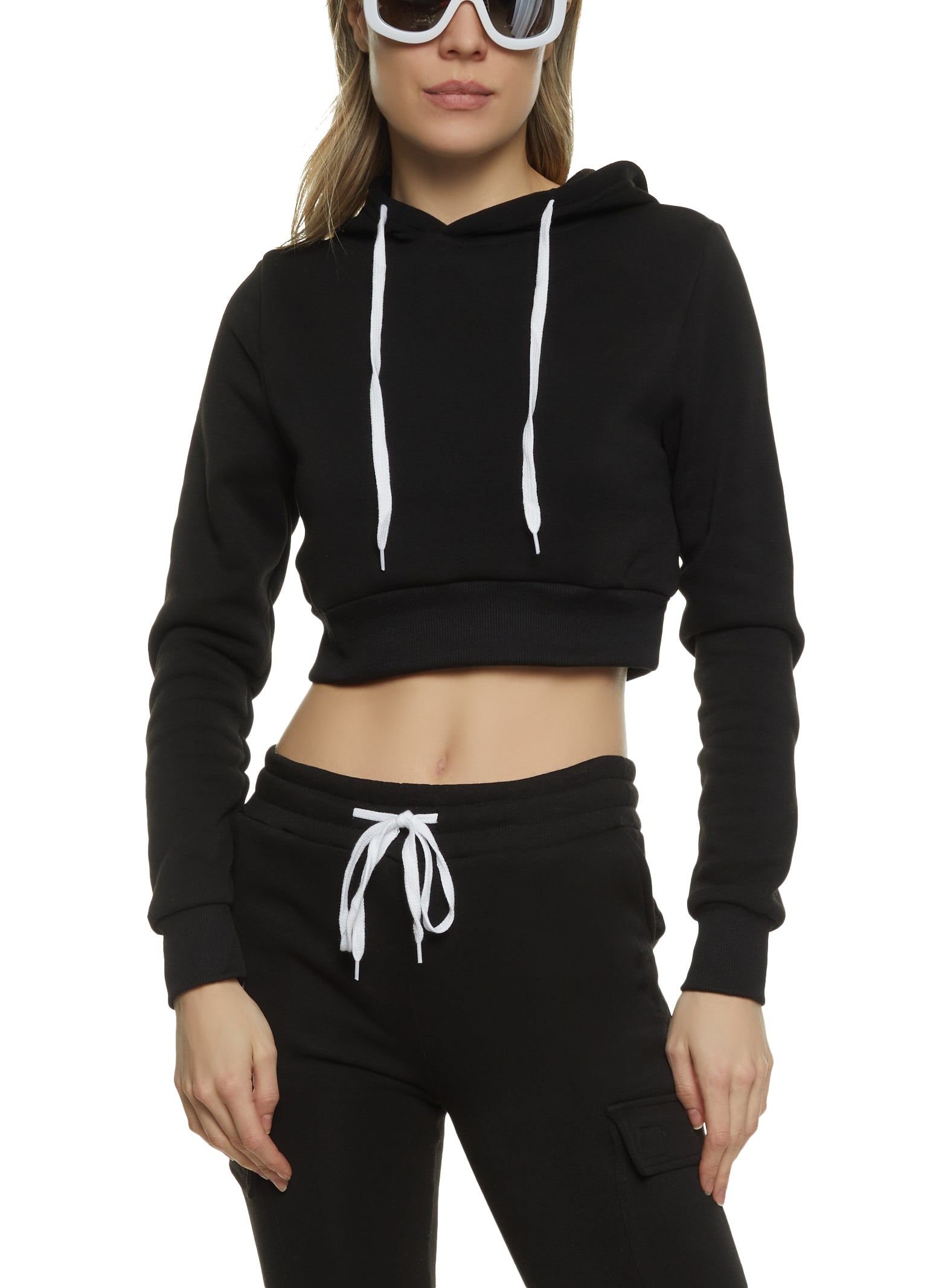 Fleece Cropped Hoodie sold by Rainbow