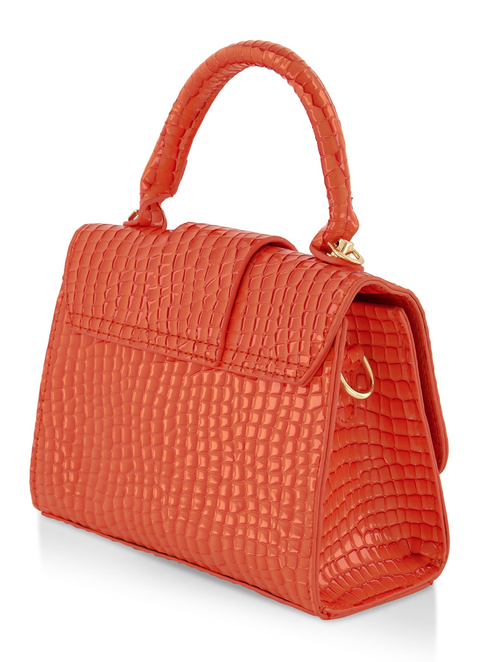 Faux Croc Buckle Detail Handbag sold by Rainbow product image thumbnail 3