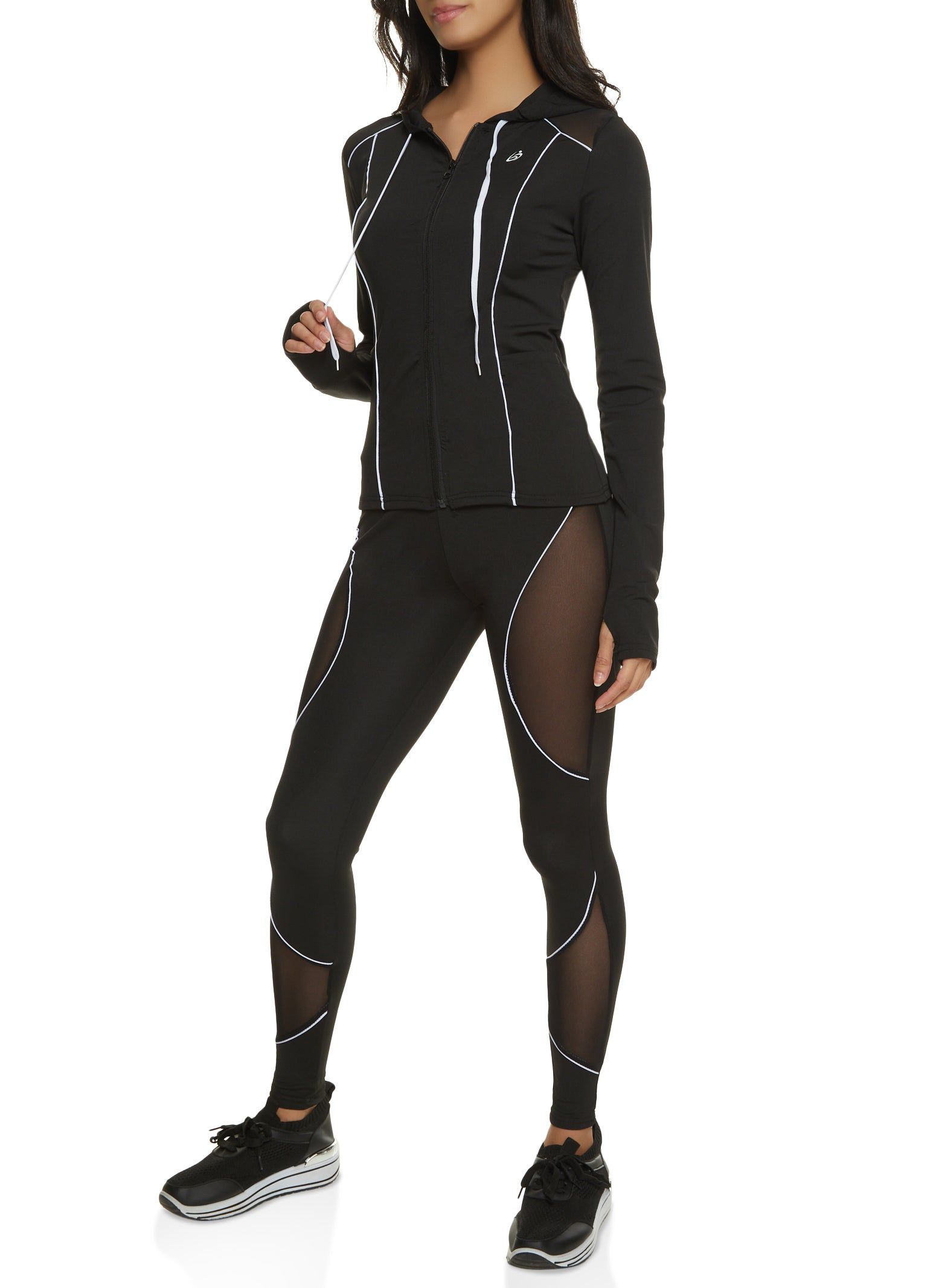 Contrast Trim Hooded Track Jacket sold by Rainbow product image thumbnail 2