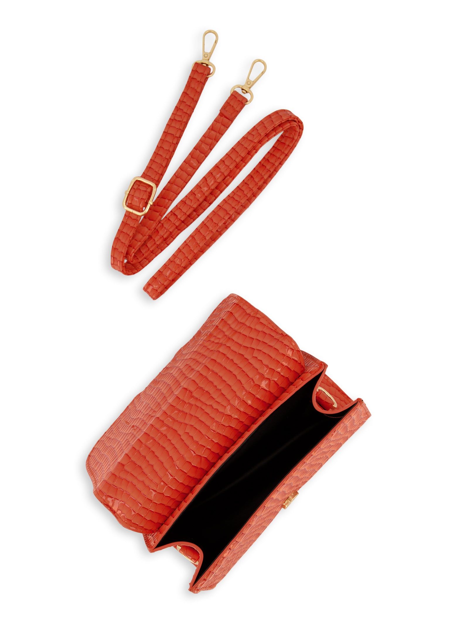 Faux Croc Buckle Detail Handbag sold by Rainbow product image thumbnail 5