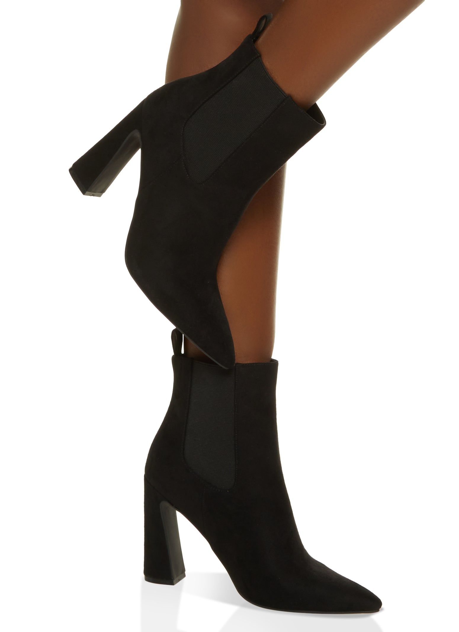 Pointed Toe High Heel Booties sold by Rainbow