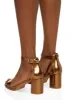 Open Toe Ankle Strap Block Heel Sandals sold by Rainbow
