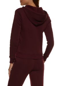 Solid Fleece Zip Front Hooded Sweatshirt sold by Rainbow