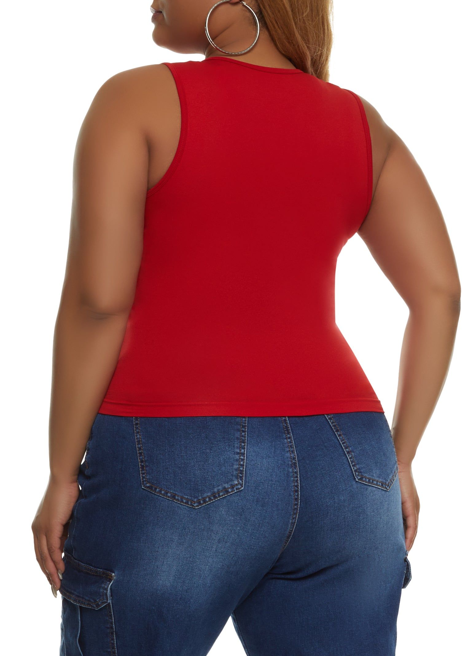 Plus Size Seamless Laser Cut Tank Top sold by Rainbow product image thumbnail 2