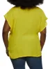 Plus Size Open Side Tie Button Front Top sold by Rainbow