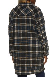 Plaid Pocket Detail Button Front Shacket sold by Rainbow