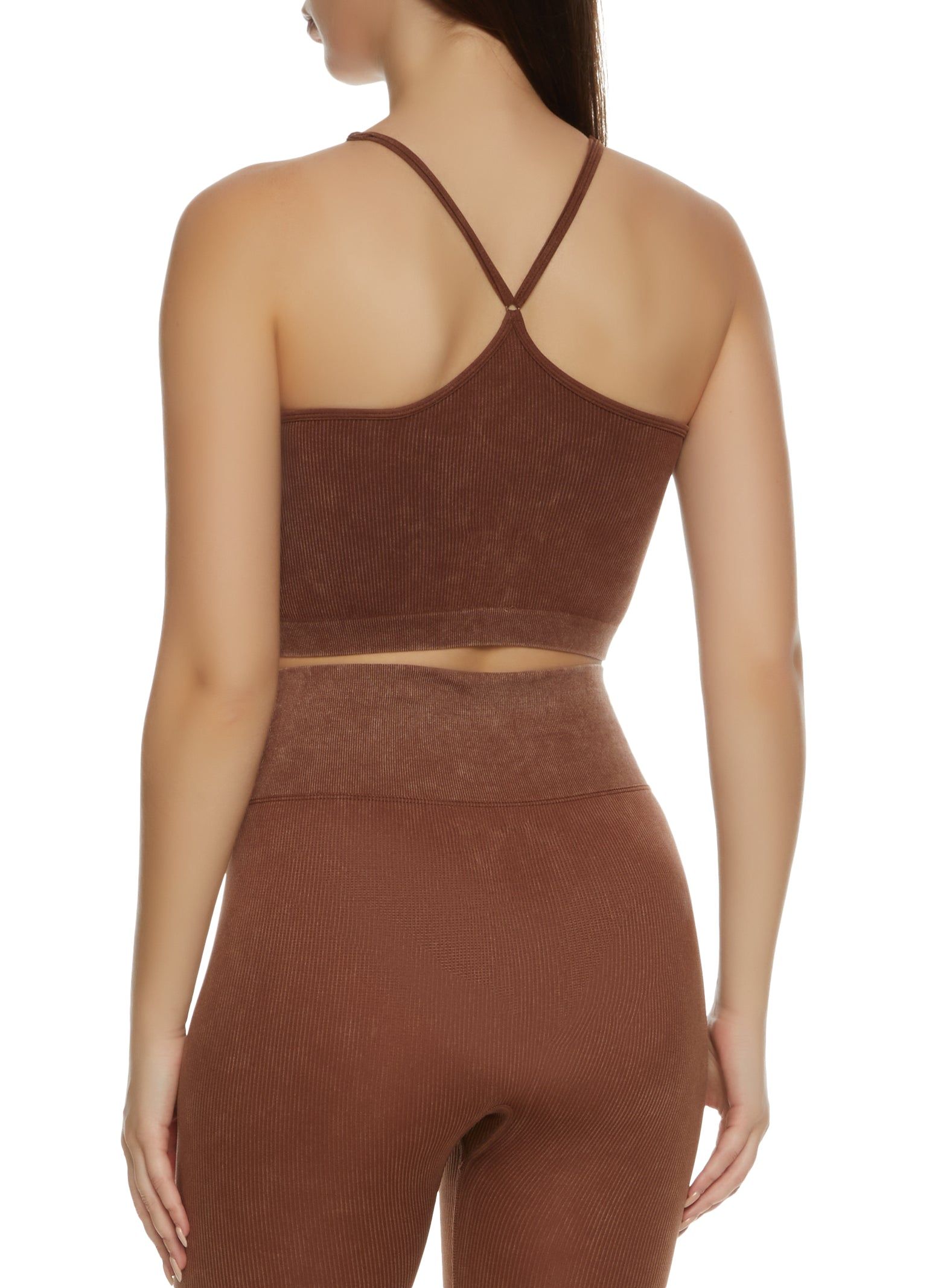 Seamless Compression Rib Racerback Cropped Cami sold by Rainbow product image thumbnail 3