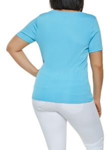 Plus Size Snap Button Top sold by Rainbow