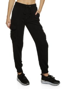 Fleece Cargo Pocket Drawstring Joggers sold by Rainbow