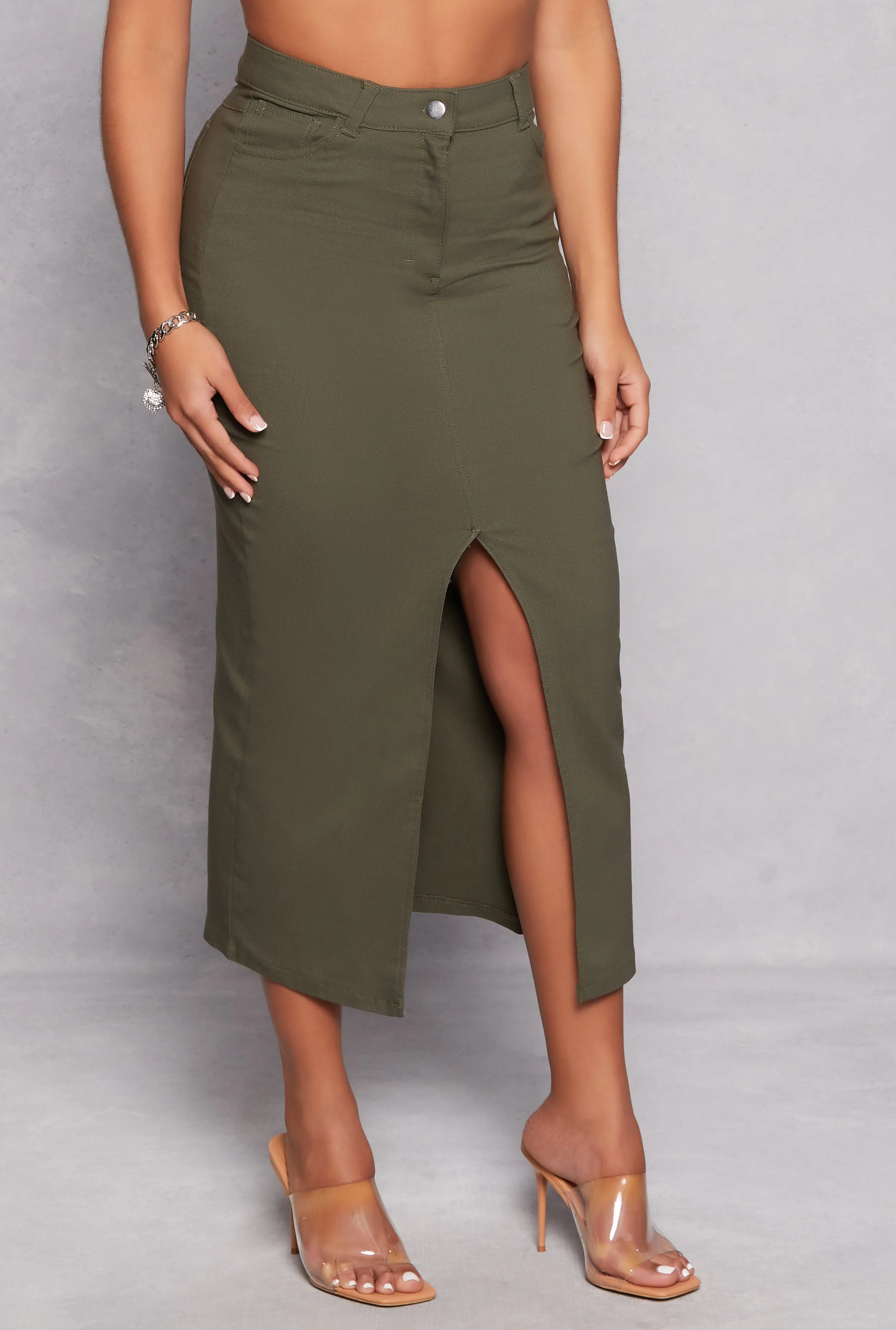 Hyperstretch Slit Front Skirt sold by Rainbow product image thumbnail 2