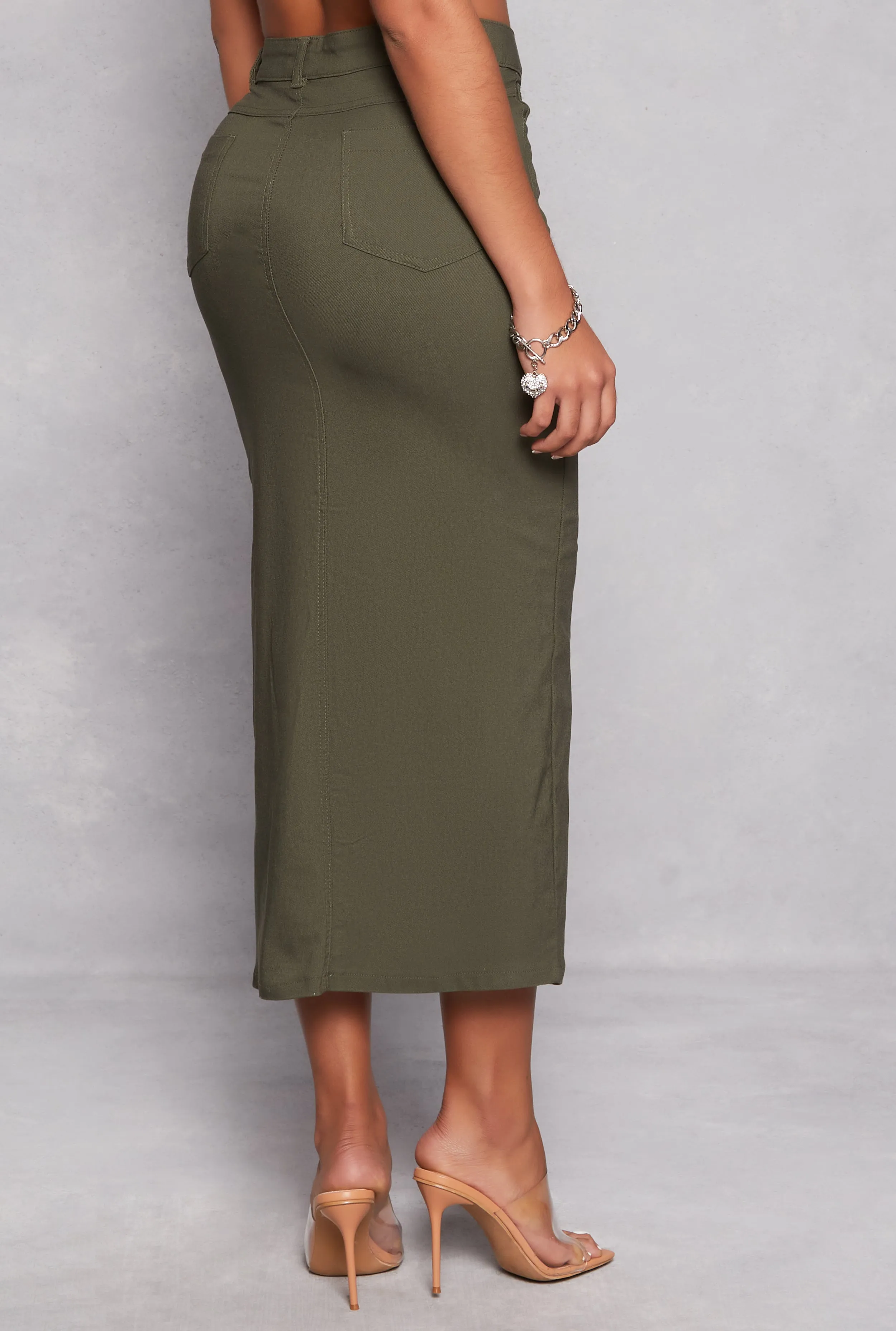 Hyperstretch Slit Front Skirt sold by Rainbow product image thumbnail 3