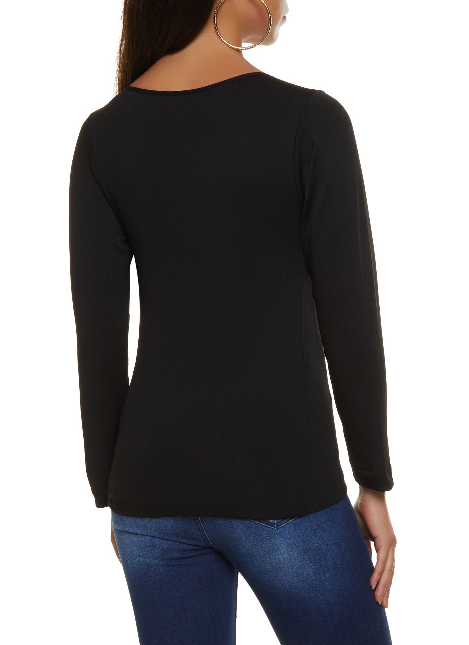 Seamless V Neck Long Sleeve Top sold by Rainbow product image thumbnail 2