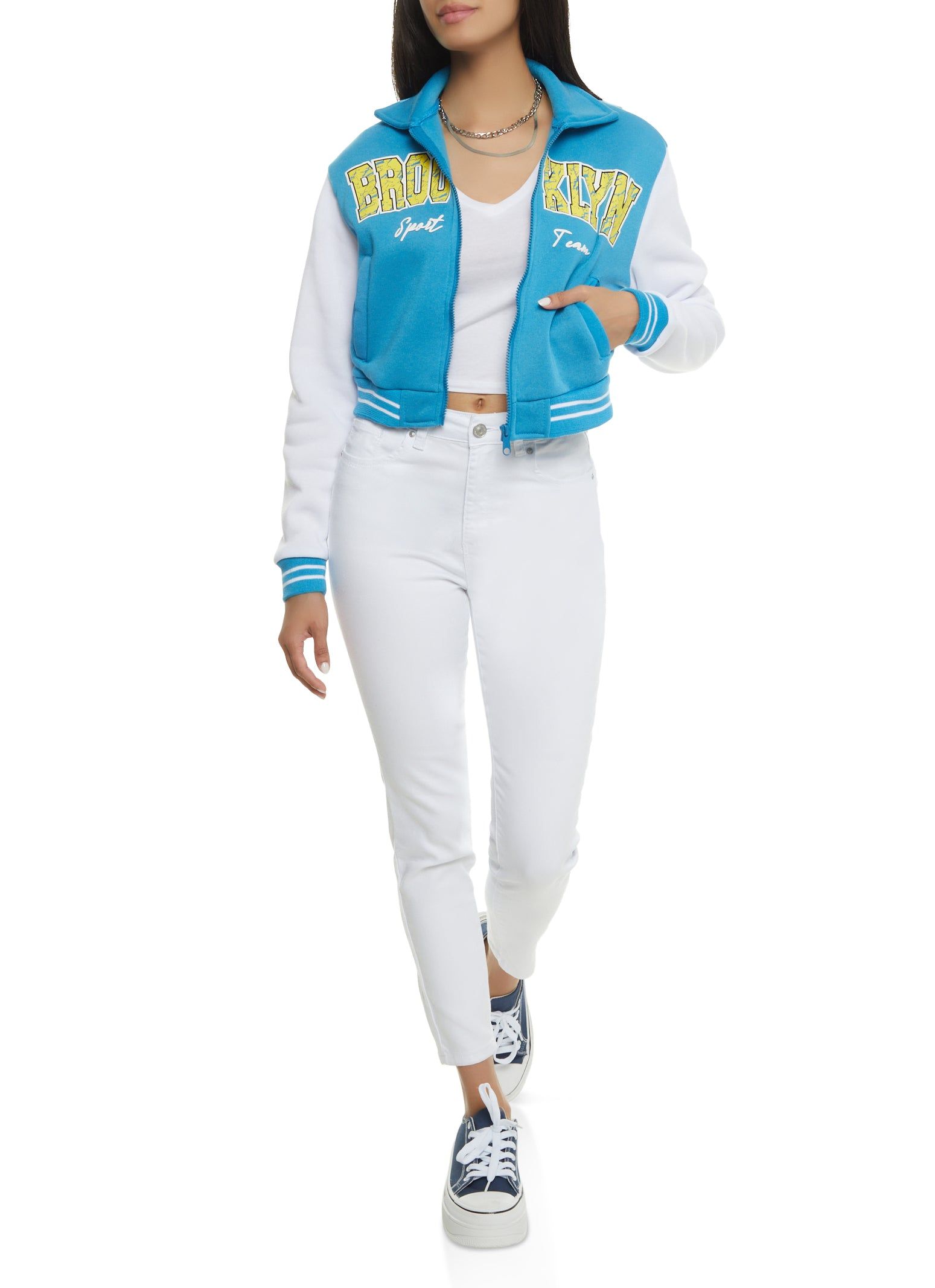 Brooklyn Zip Front Varsity Jacket sold by Rainbow product image thumbnail 2