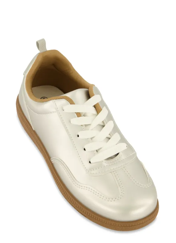 Lace Up Gum Sole Low Top Sneakers sold by Rainbow