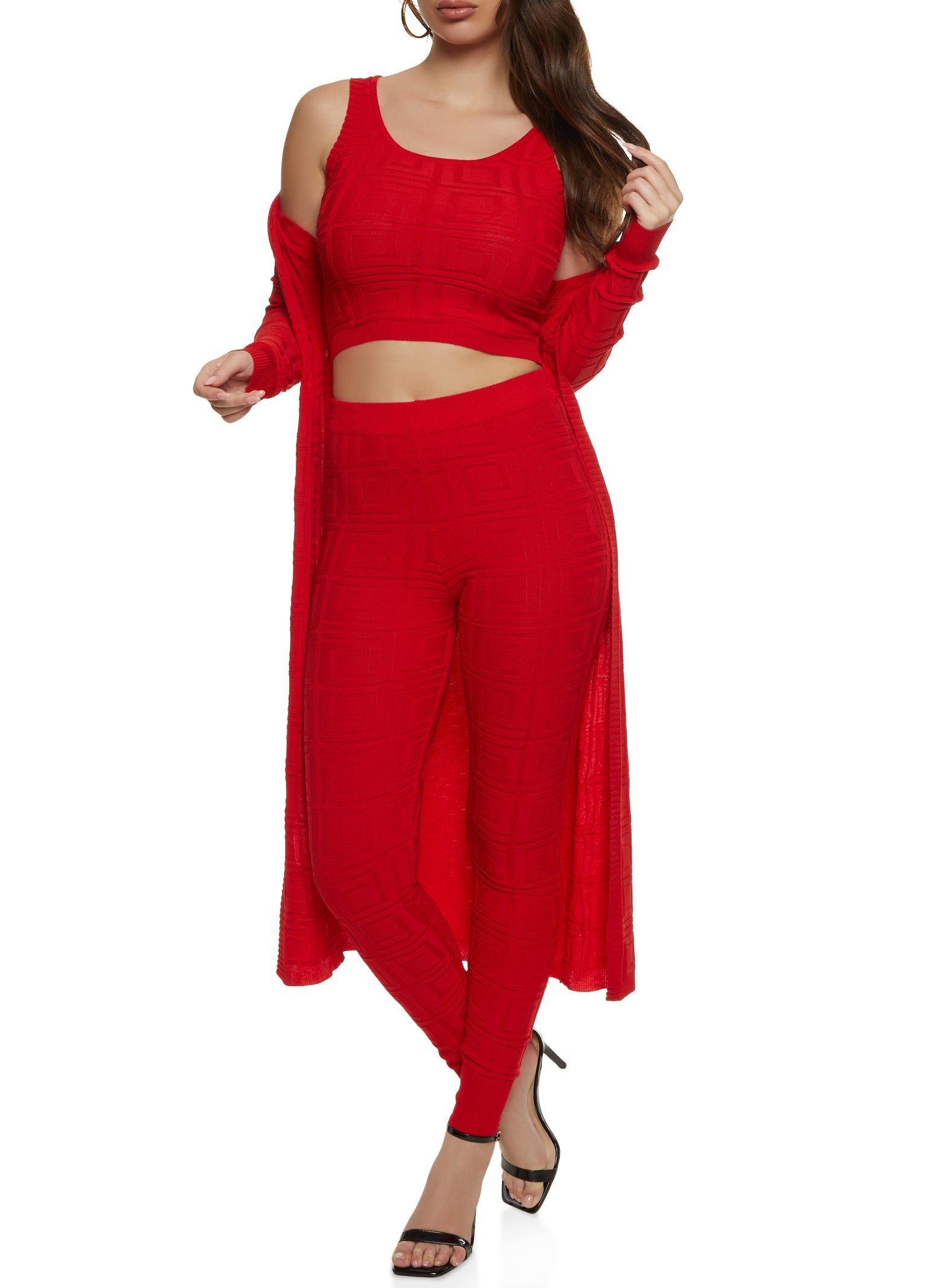 Textured Knit Greek Key Duster sold by Rainbow product image thumbnail 2