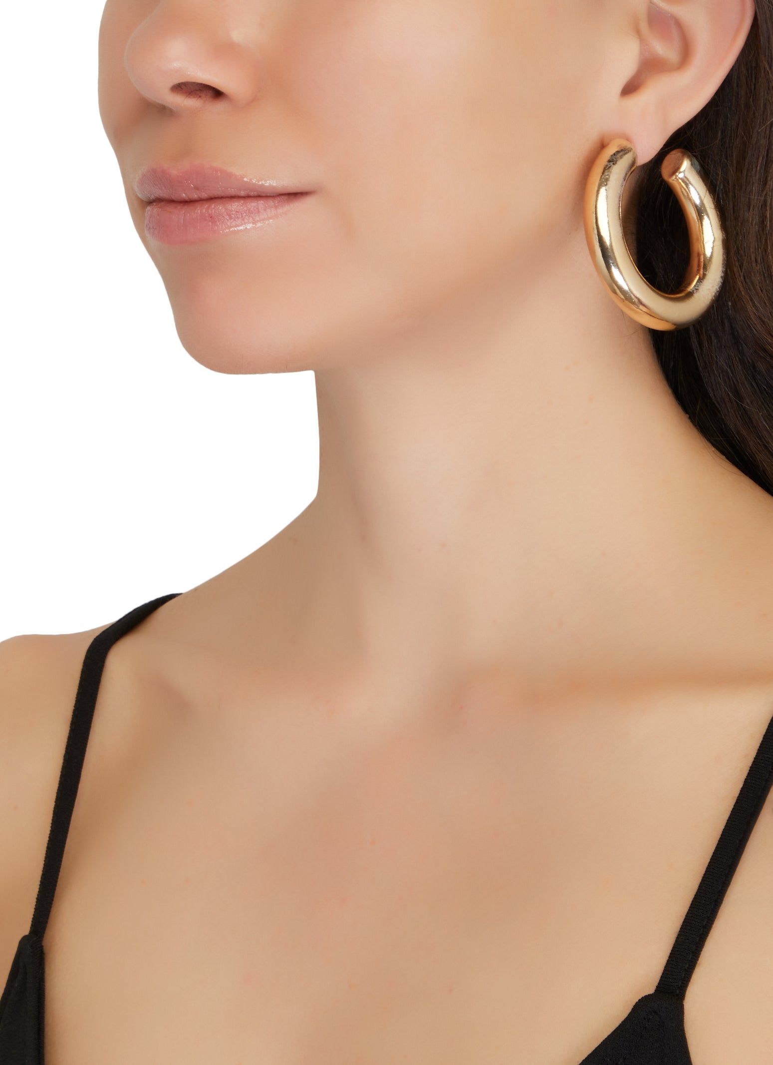 Chunky Metallic Hoop Earring Trio sold by Rainbow