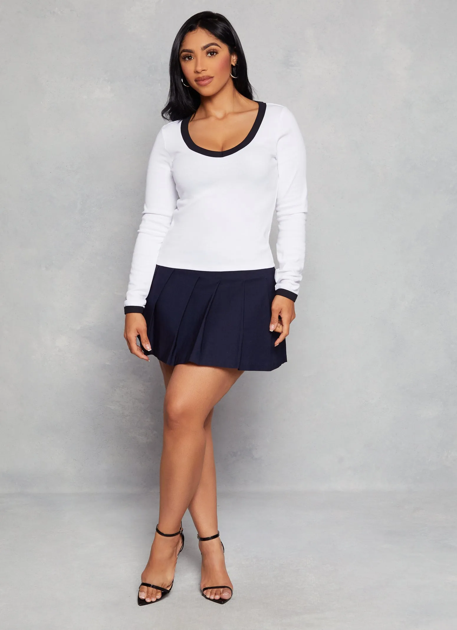 Contrast Trim Long Sleeve T Shirt sold by Rainbow product image thumbnail 2