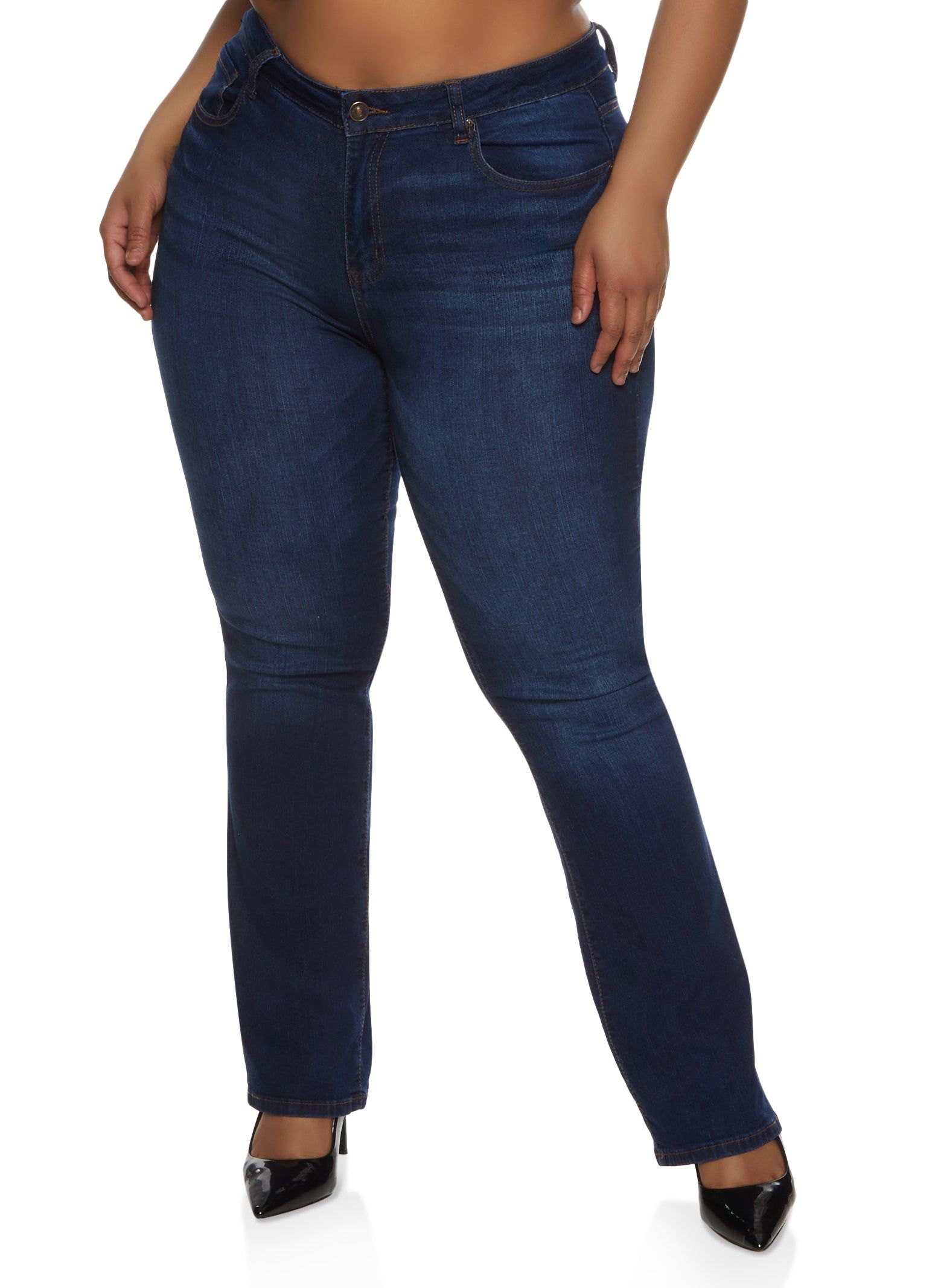 Plus Size WAX High Rise Boot Cut Jeans sold by Rainbow