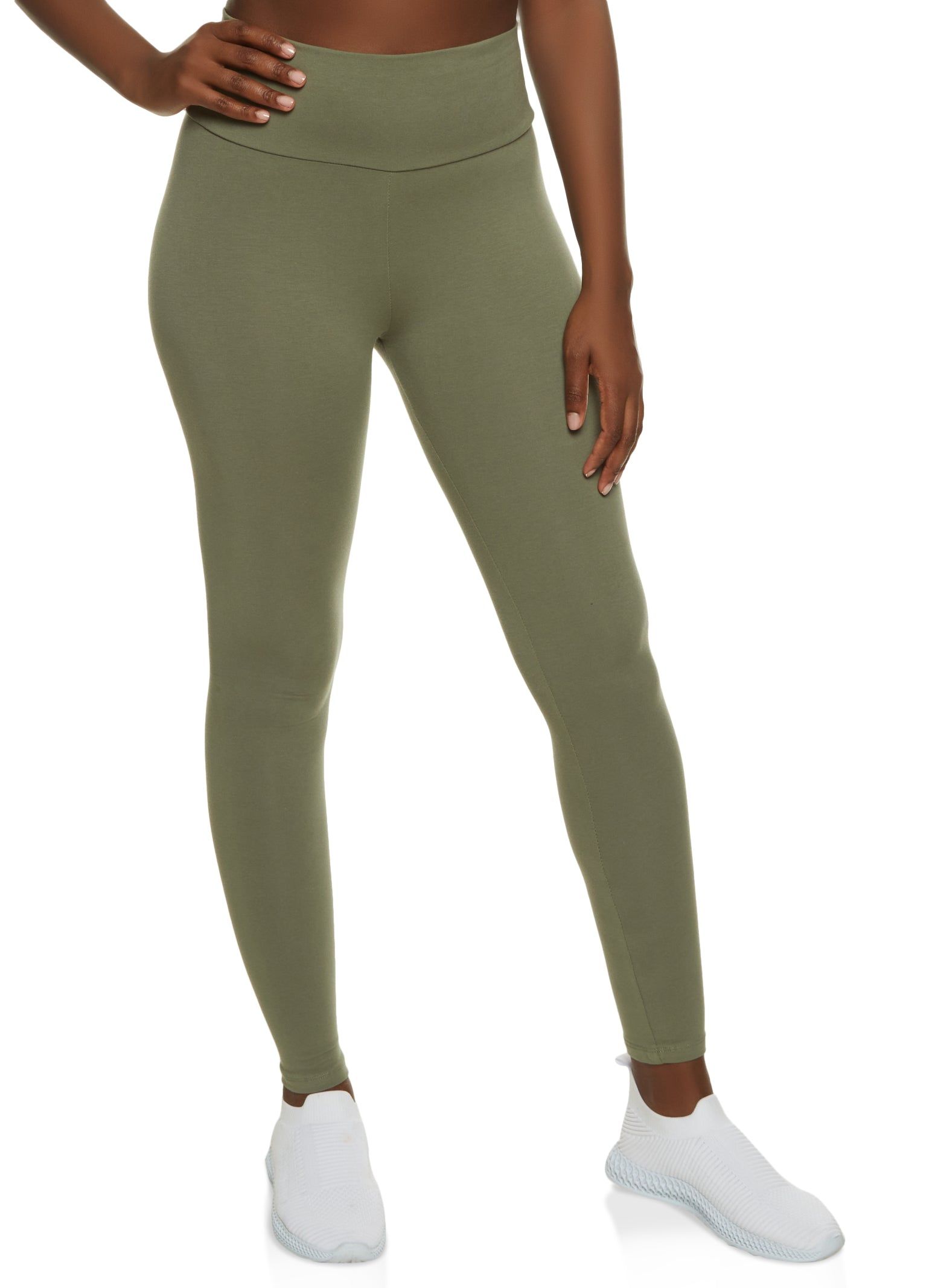 Solid Wide Waist Leggings sold by Rainbow