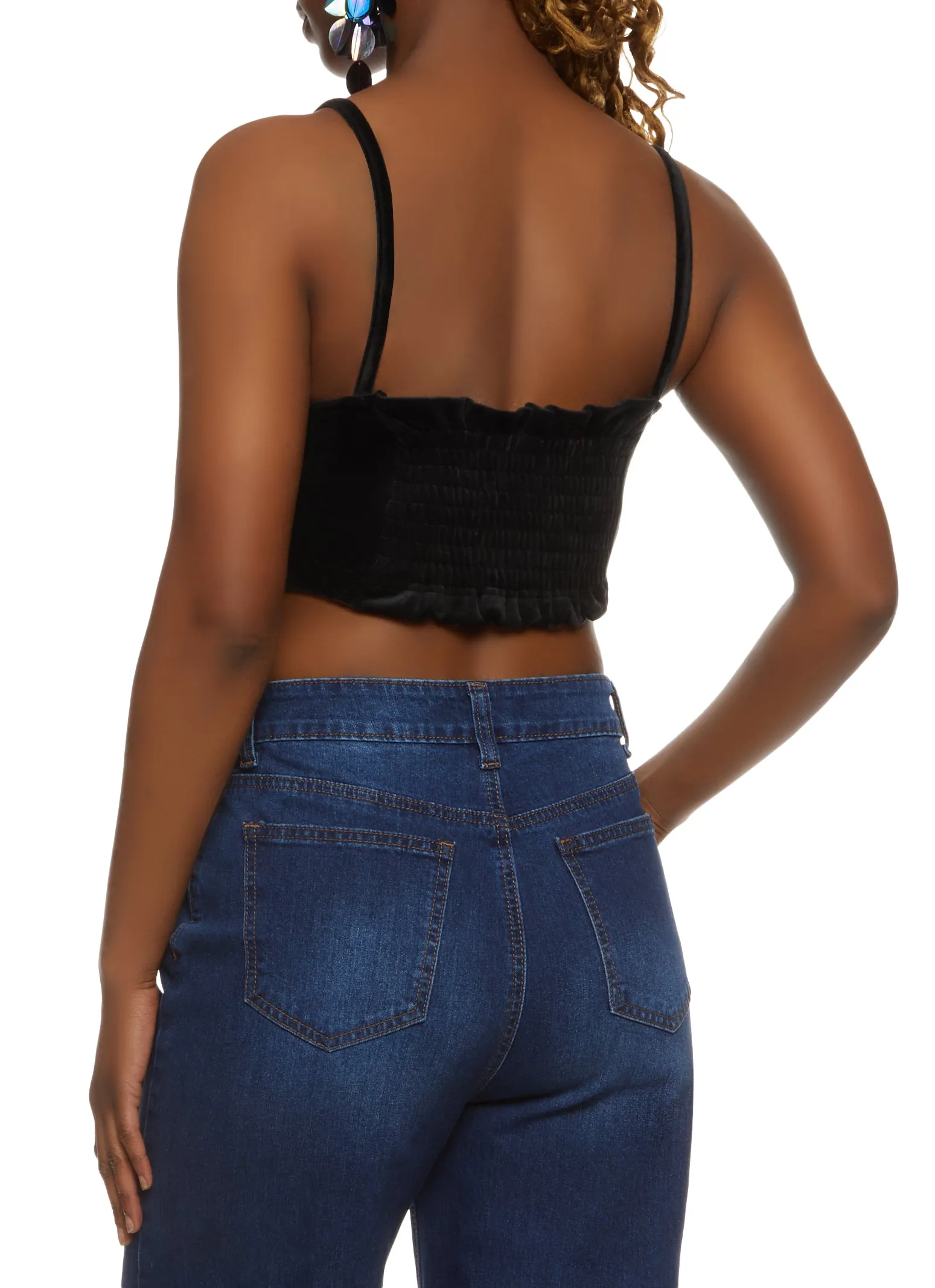 Velour Lace Up Bustier Top sold by Rainbow product image thumbnail 2