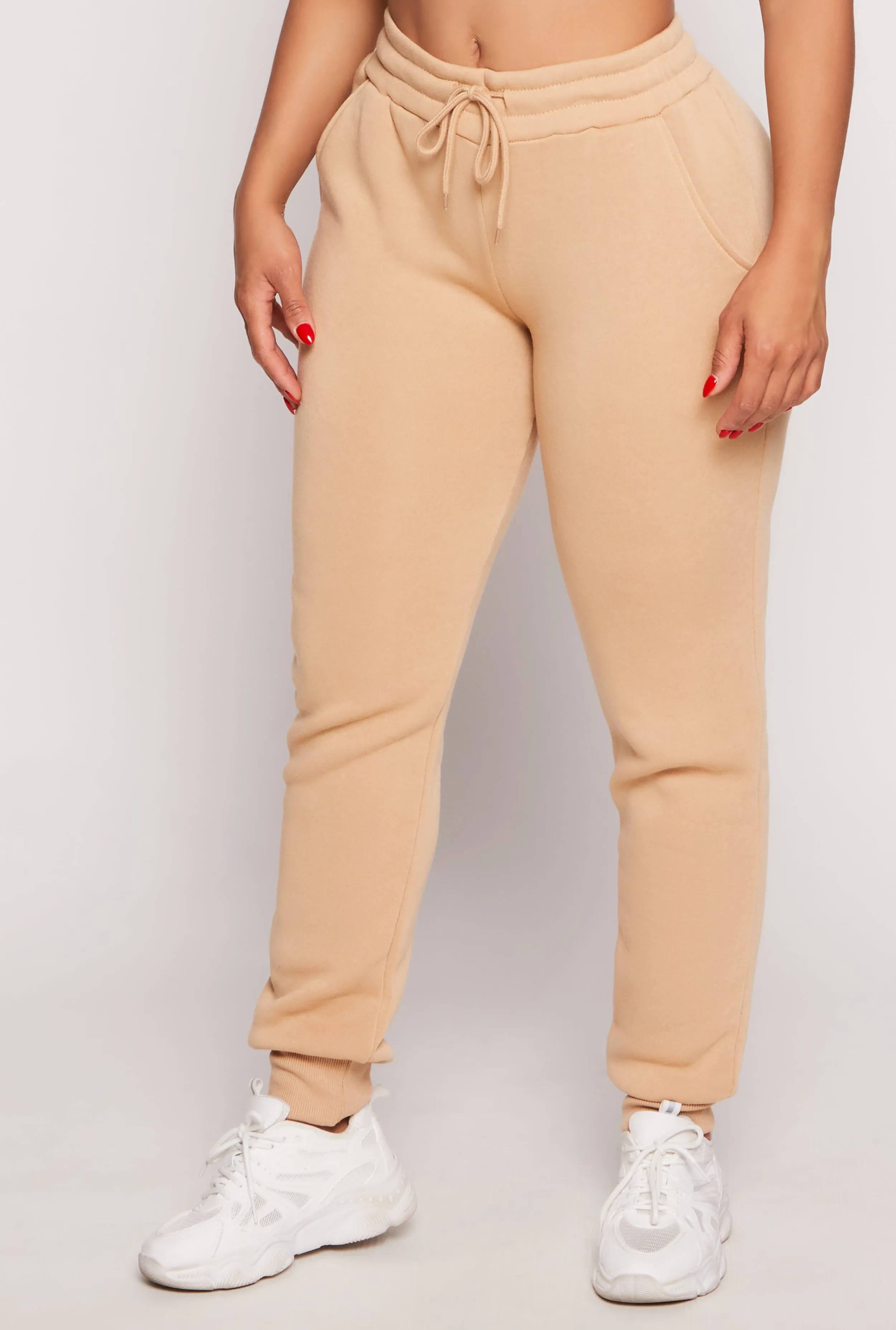 Solid Fleece Drawstring Sweatpants sold by Rainbow product image thumbnail 2