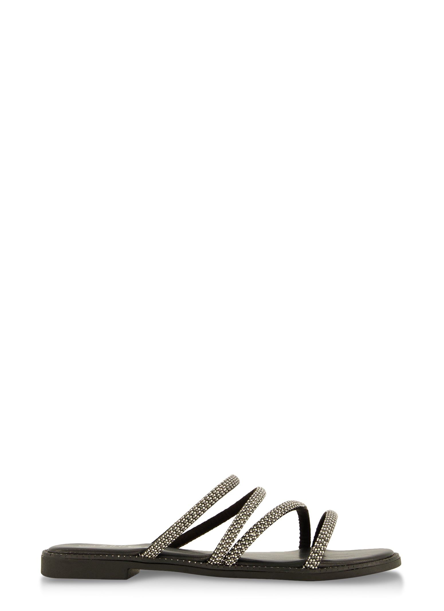 Open Toe Strappy Rhinestone Slide Sandals sold by Rainbow product image thumbnail 2