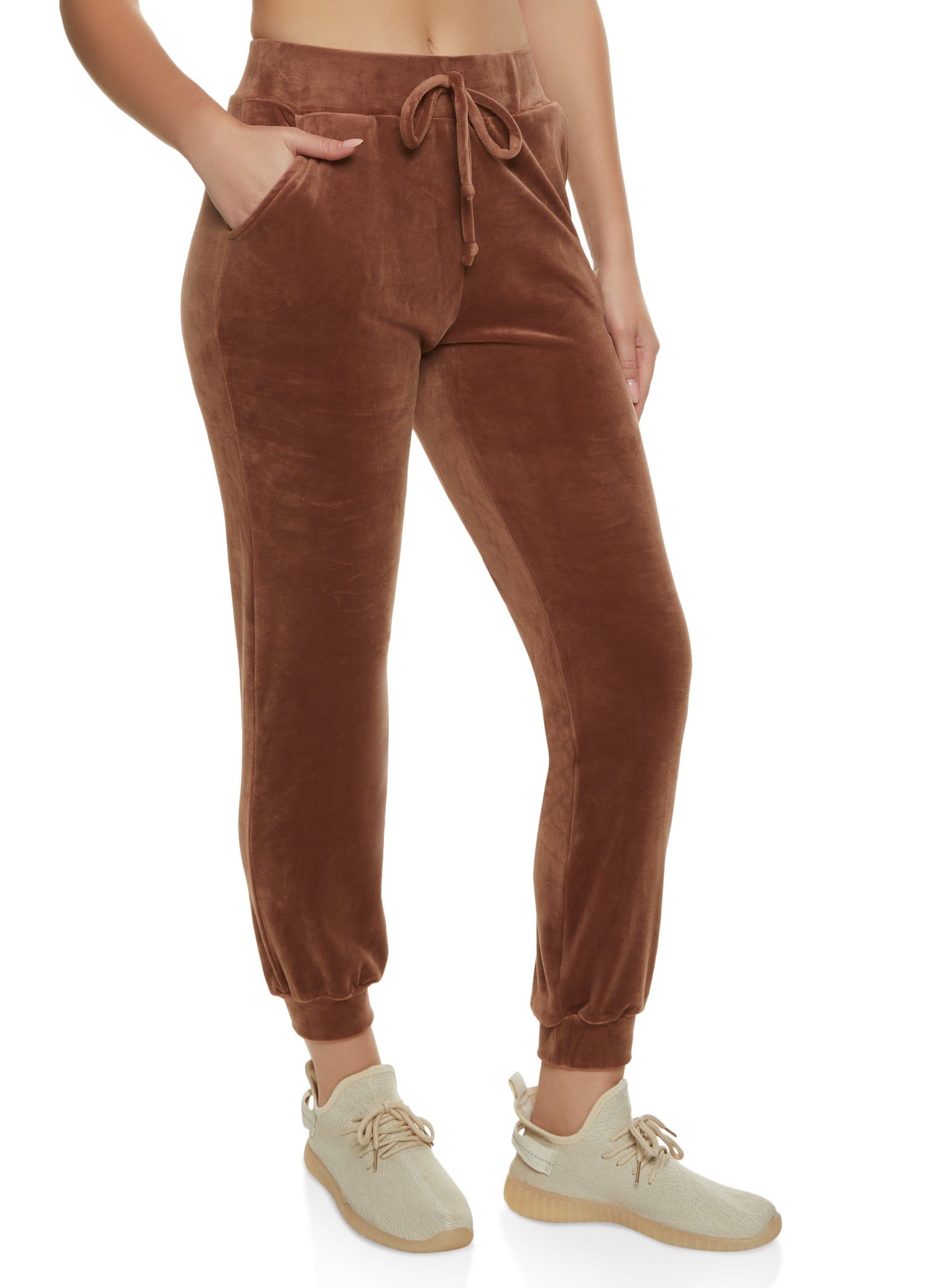 Solid Velour Joggers sold by Rainbow