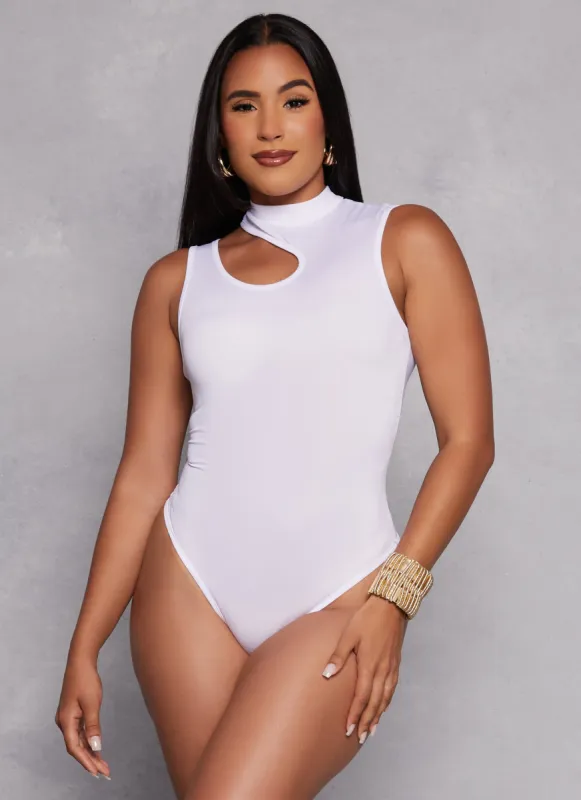 Daisy Asymmetrical Keyhole Tank Bodysuit made by Rainbow