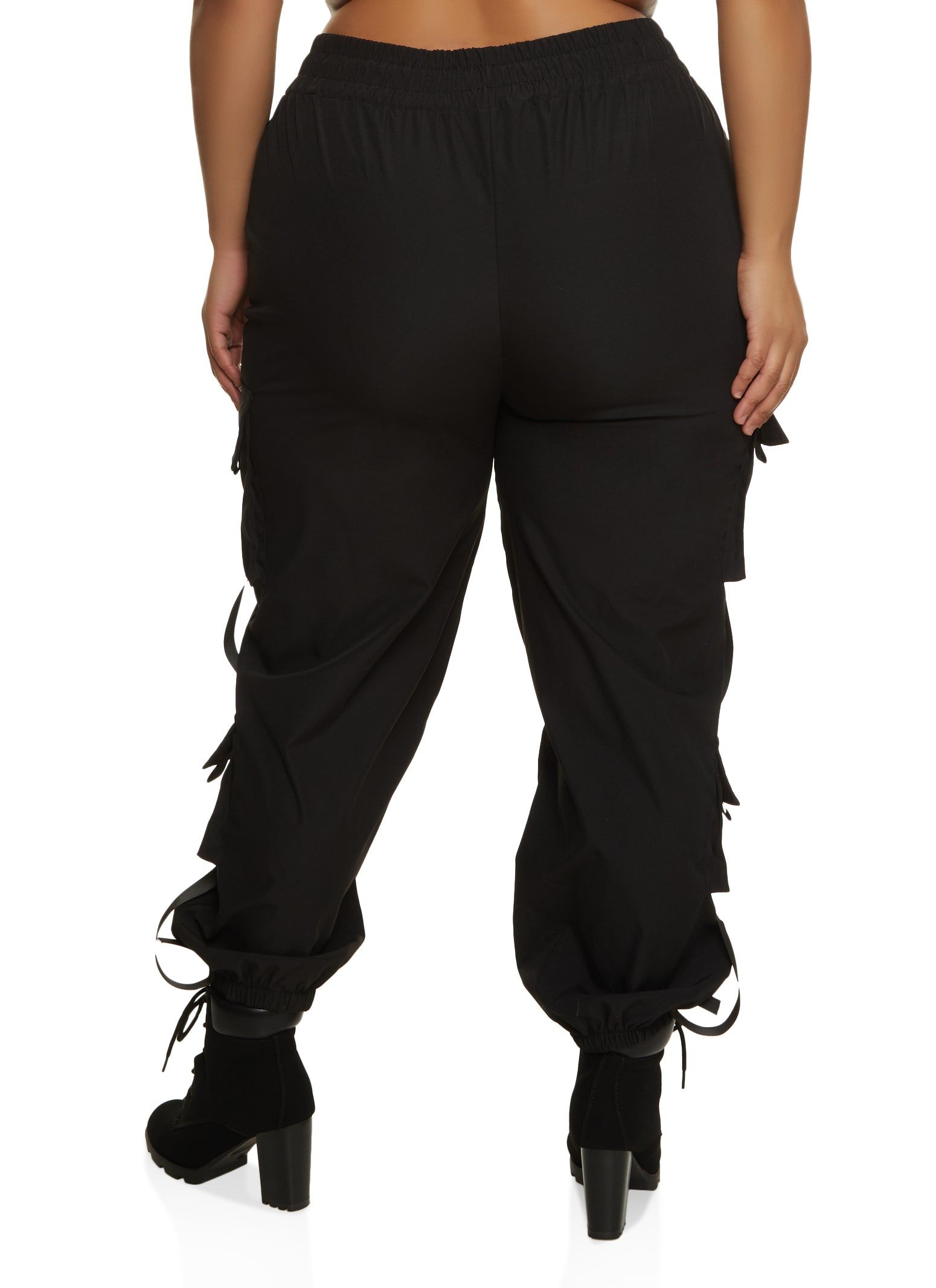 Plus Size Drawstring Waist Cargo Pants sold by Rainbow product image thumbnail 3