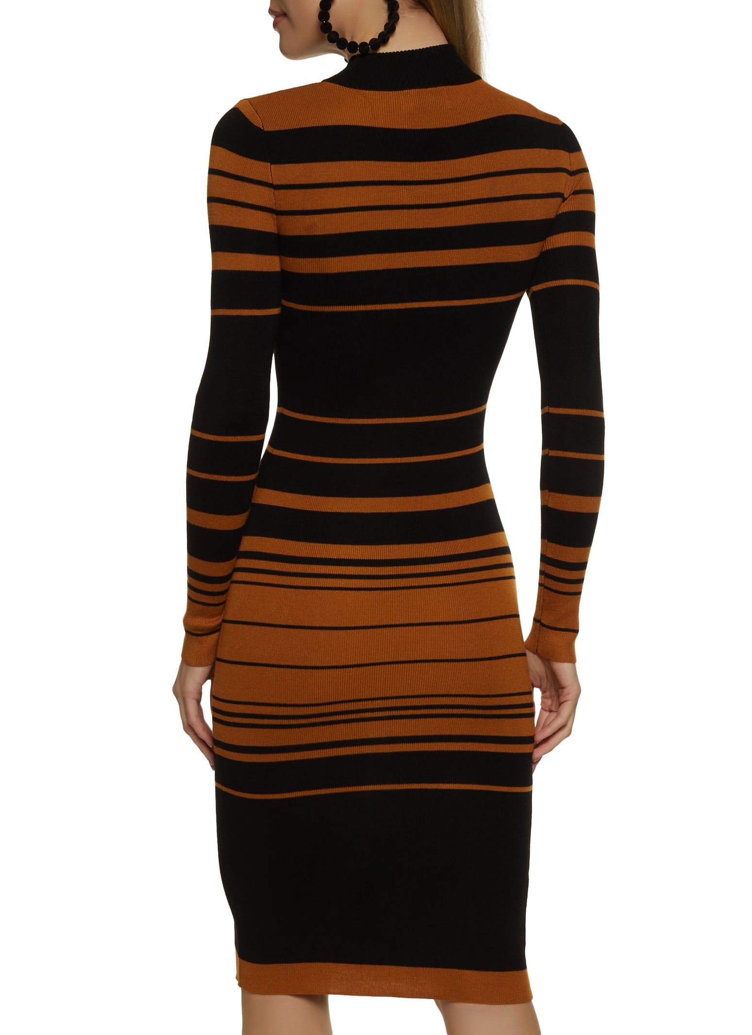 Striped Mock Neck Midi Dress sold by Rainbow product image thumbnail 3