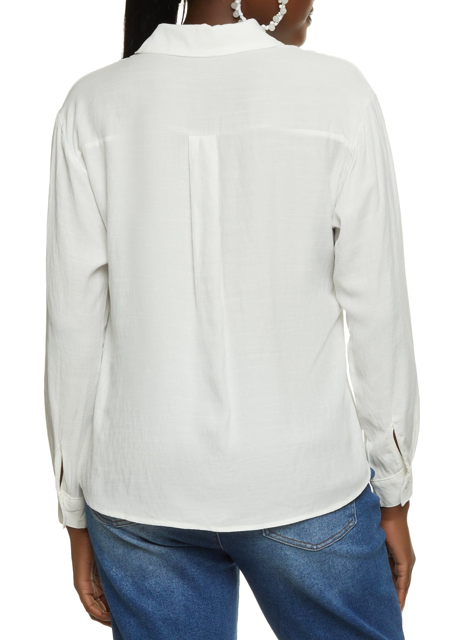 Linen Button Front Shirt sold by Rainbow product image thumbnail 2