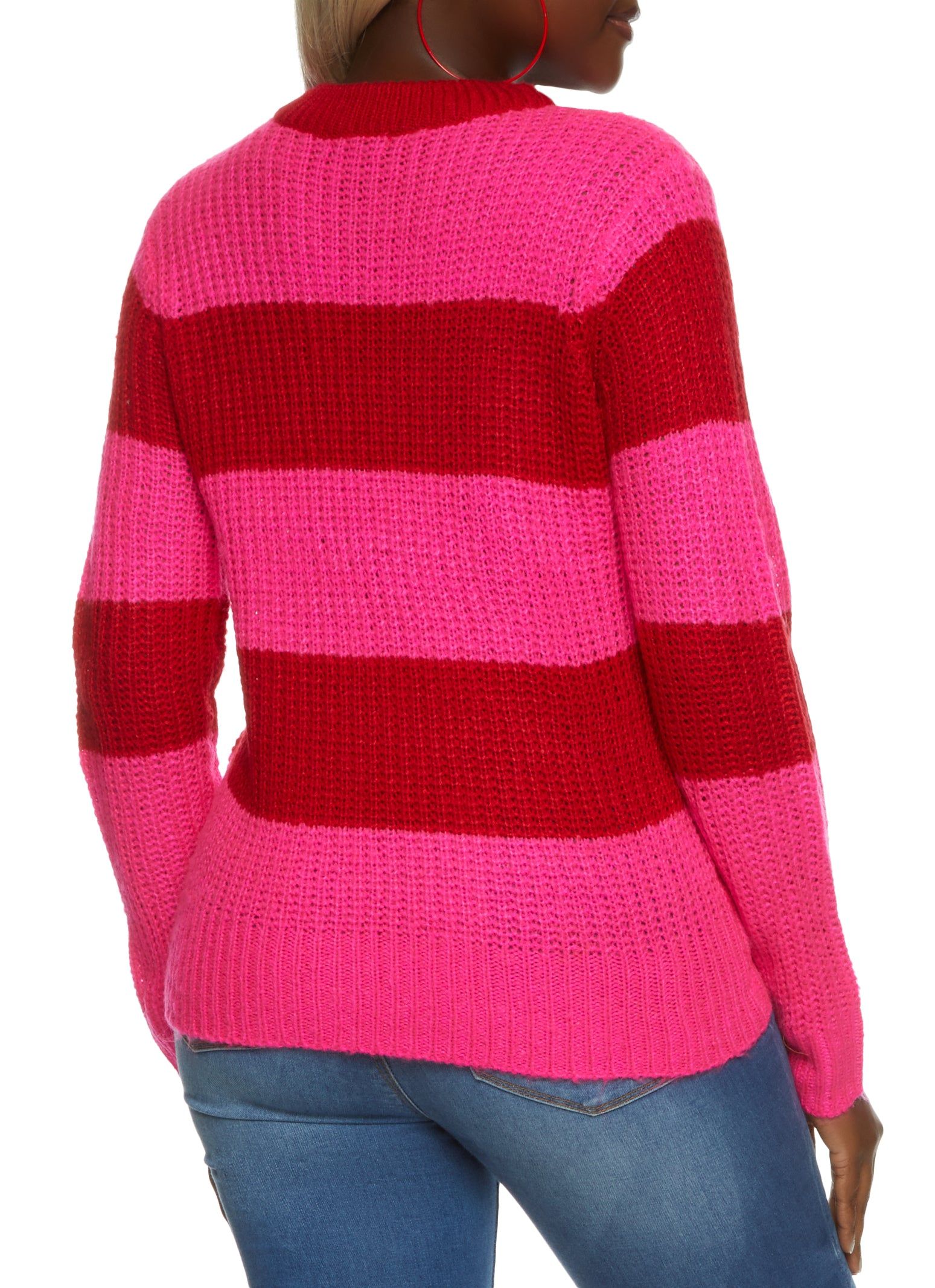 Striped Long Sleeve Pullover Sweater sold by Rainbow product image thumbnail 2