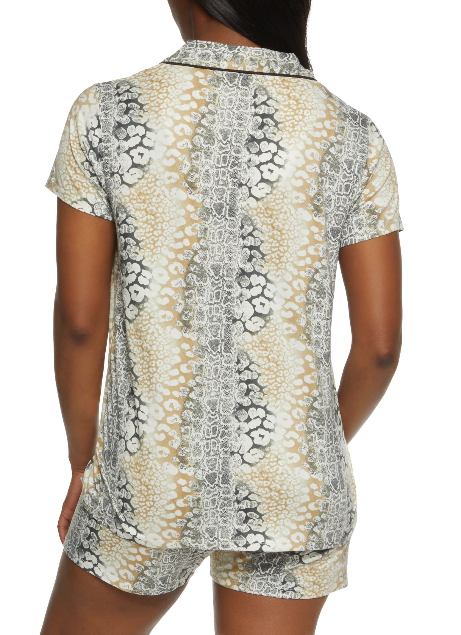 Animal Print Pajama Shirt and Shorts sold by Rainbow product image thumbnail 2