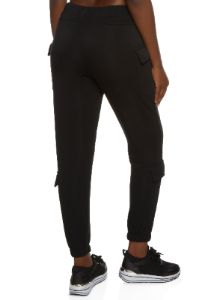 Fleece Drawstring Flap Pocket Sweatpants sold by Rainbow