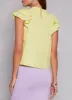 Gauze Knit Flutter Sleeve Blouse sold by Rainbow