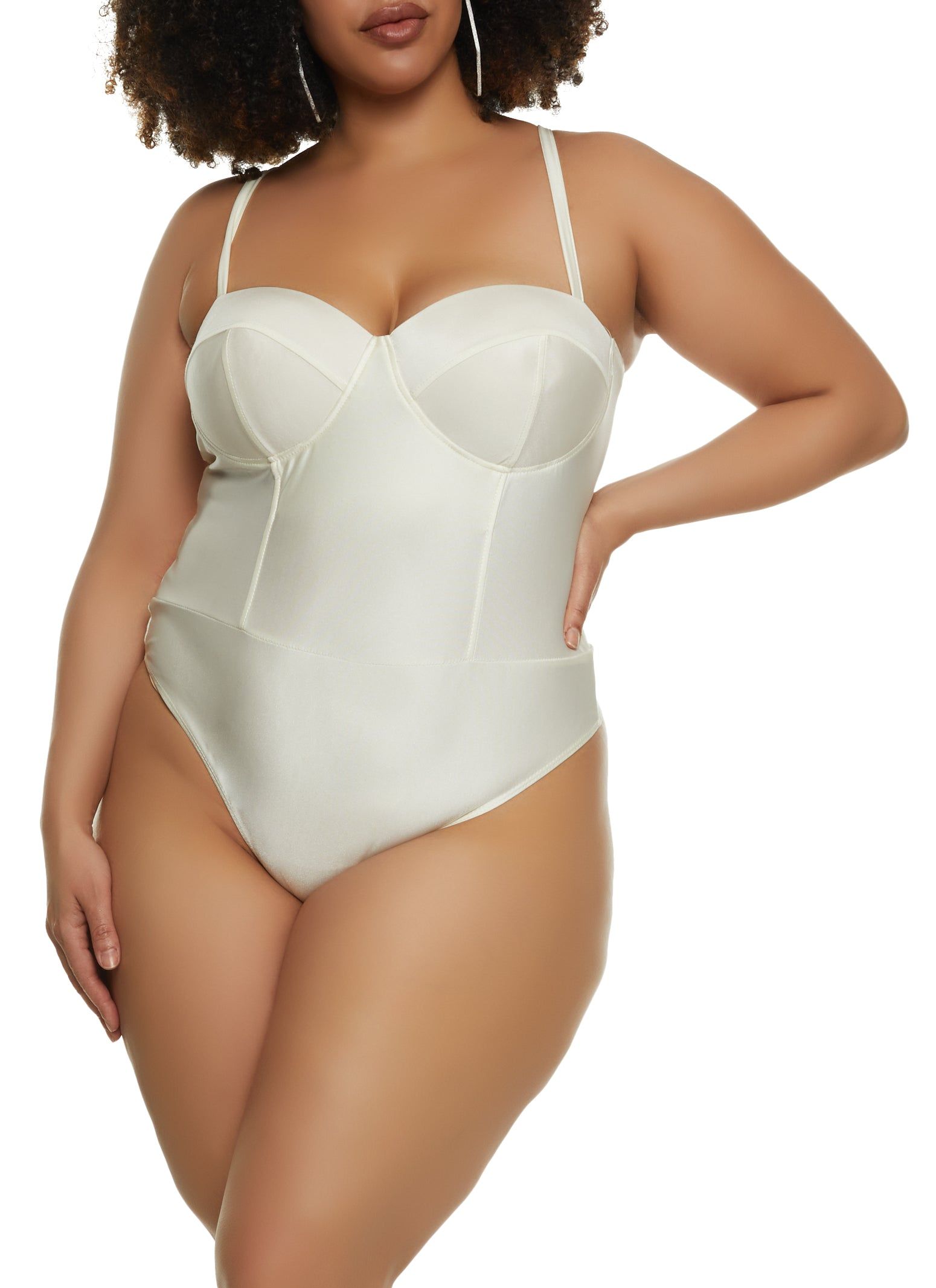 Plus Size Bustier Bodysuit sold by Rainbow