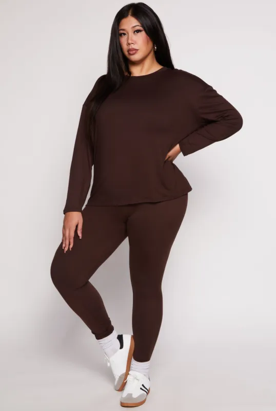 Plus Size Basic High Waisted Leggings sold by Rainbow