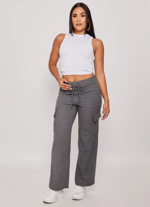 Cargo Pocket Wide Leg Sweatpants sold by Rainbow