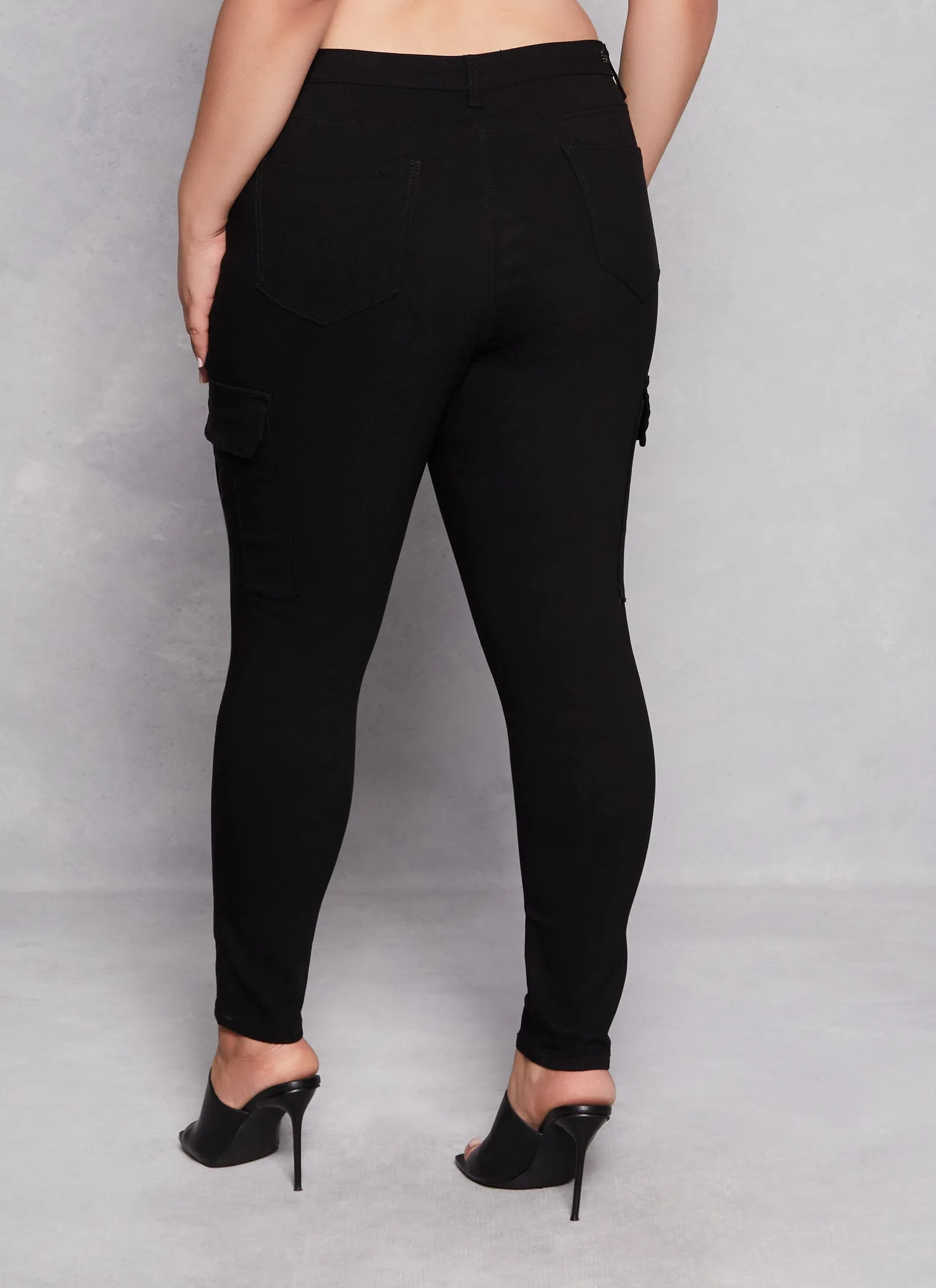 Plus Size Stretch Cargo Pocket Pants sold by Rainbow product image thumbnail 3
