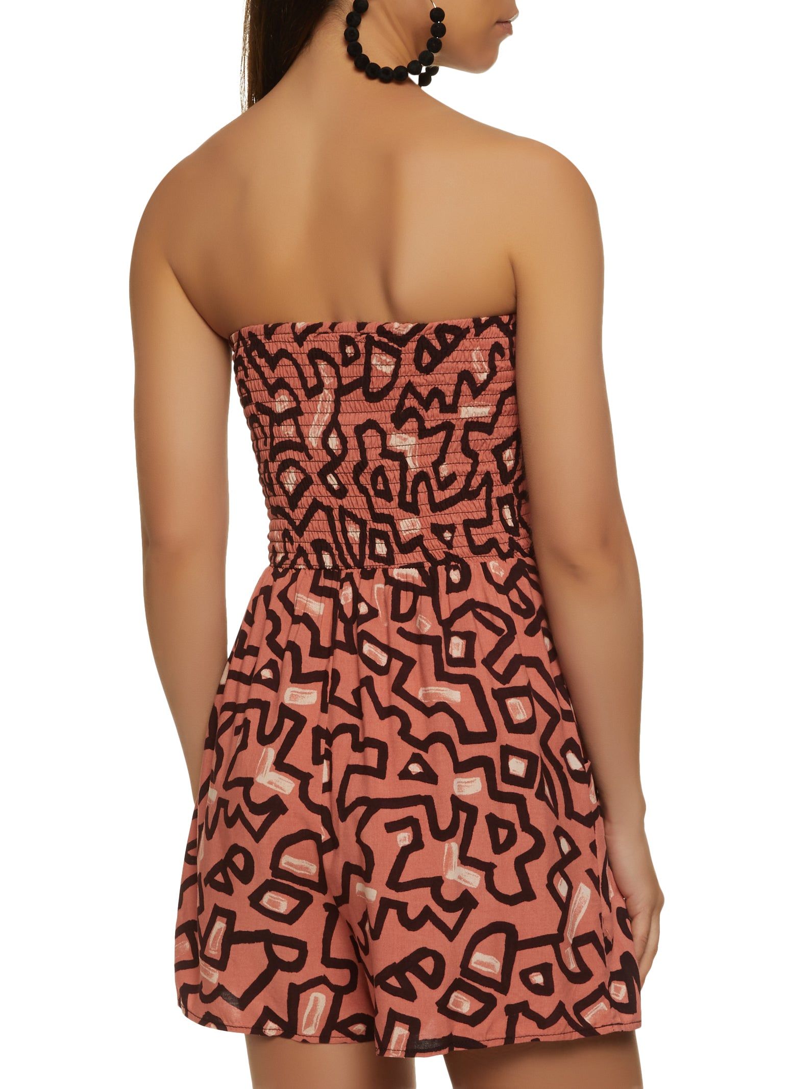 Boho Print Smocked Tube Romper sold by Rainbow product image thumbnail 2