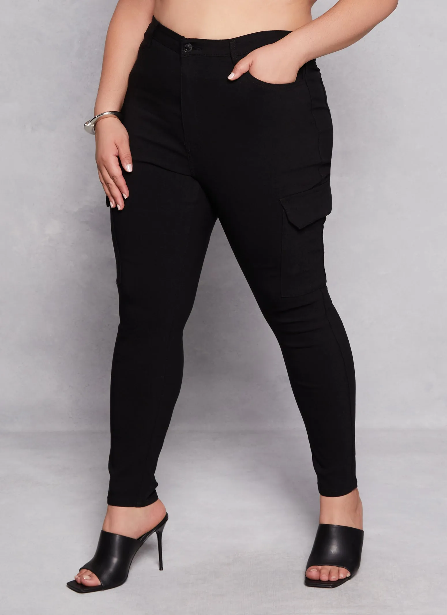 Plus Size Stretch Cargo Pocket Pants sold by Rainbow product image thumbnail 2